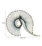 Multicolour W-Modern Peacock Iron Wall Hanging by Vedas